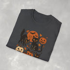 Spooky Black Cats and Jack-O-Lanterns, Gildan Unisex Softstyle T-Shirt