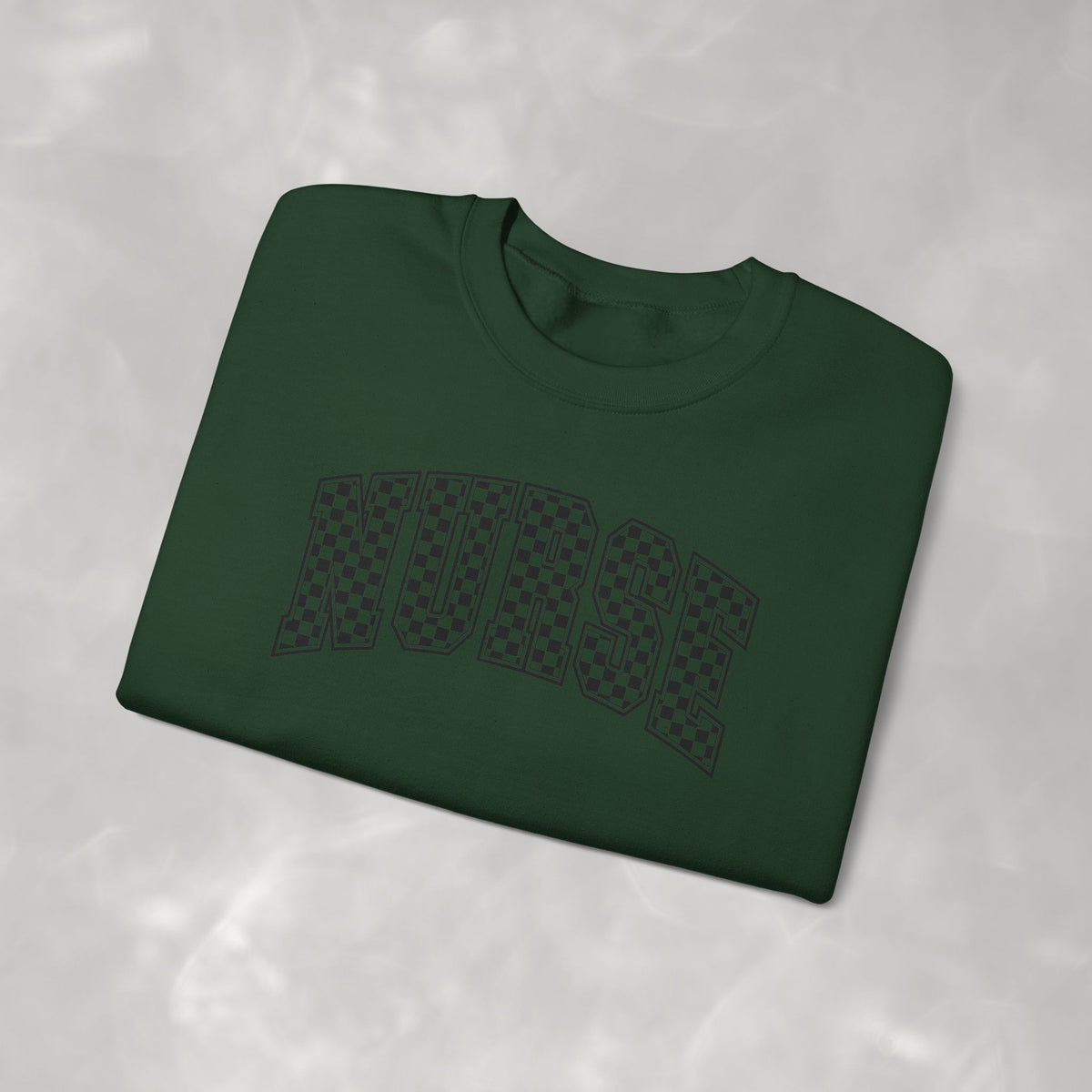 Nurse Checkered Gildan Unisex Heavy Blend™ Crewneck Sweatshirt for RN, LPN, GN, Nursing Students