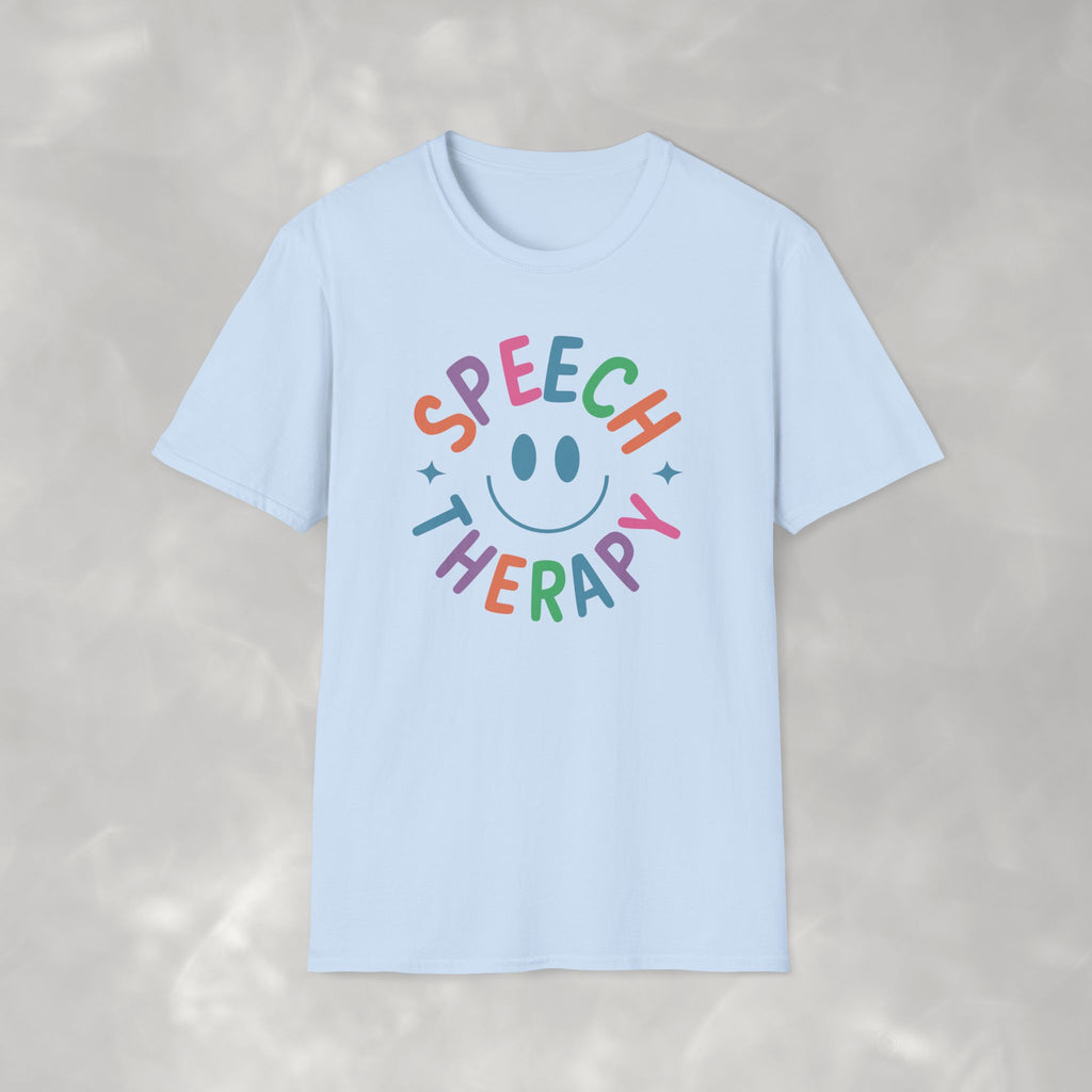 Speech Therapy, Cute Playful Smile, SLP, SLPA Gildan Unisex Softstyle T-Shirt