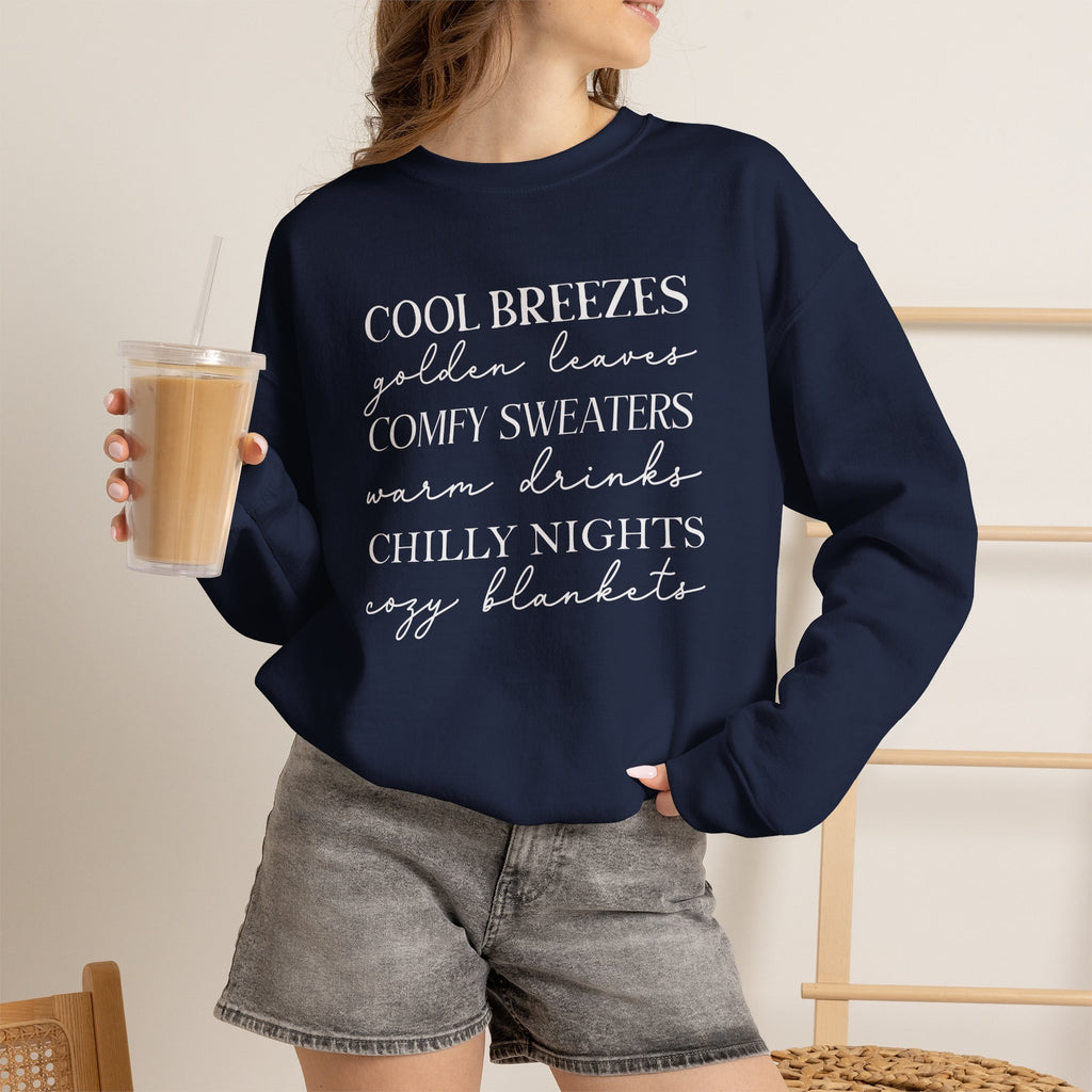 Autumn Vibes Gildan Unisex Heavy Blend™ Crewneck Sweatshirt for Fall, Thanksgiving, Festive