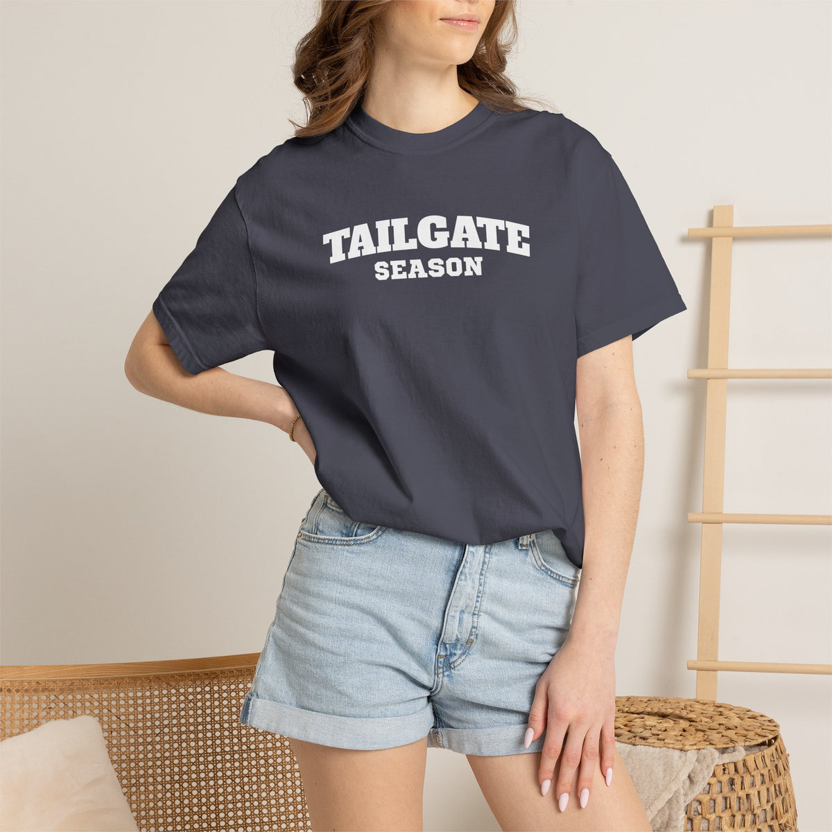 Tailgate Season, Football Game Day Unisex Comfort Colors Tee for Men and Women