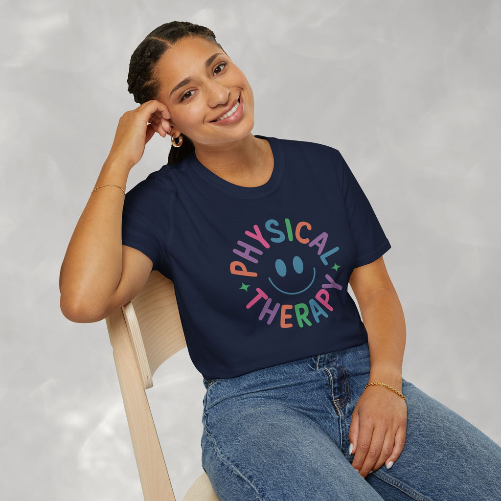 Physical Therapy, Cute Playful Smile, PT, PTA Gildan Unisex Softstyle T-Shirt