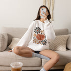 Retro Fall, Autumn Pumpkin Gildan Unisex Heavy Blend™ Crewneck Sweatshirt