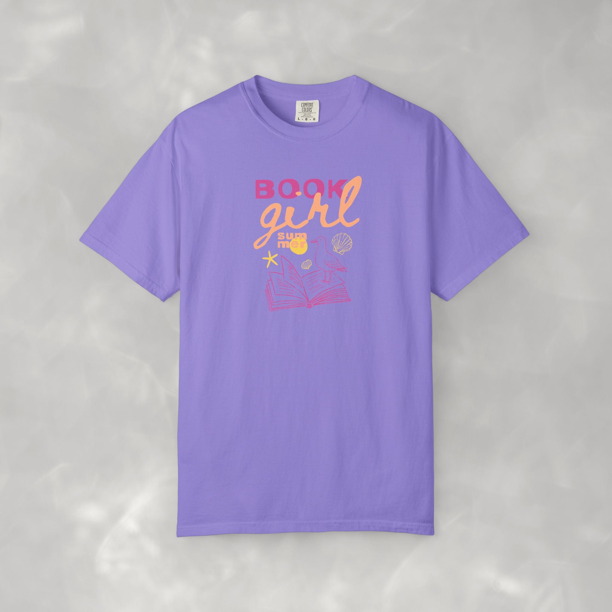 Book Girl Summer, Funny Summer, Book Lover Comfort Colors Tee