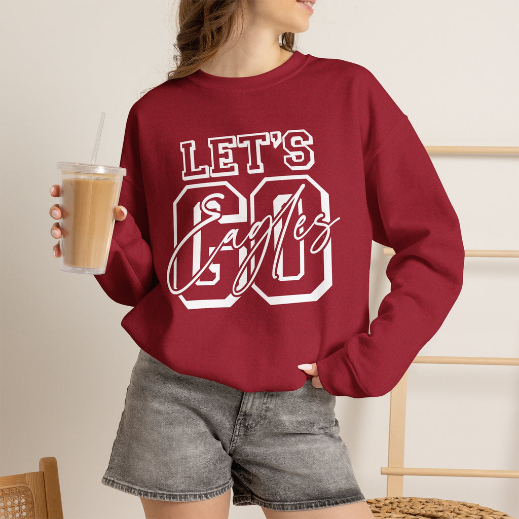 Let's Go Eagles, Eagles Sports, Team Spirit Gildan Unisex Heavy Blend™ Crewneck Sweatshirt