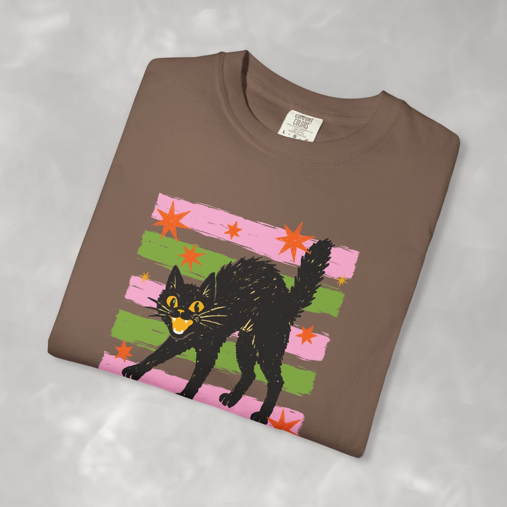 Spooky, Cute Black Cat, Halloween Comfort Colors Tee Unisex