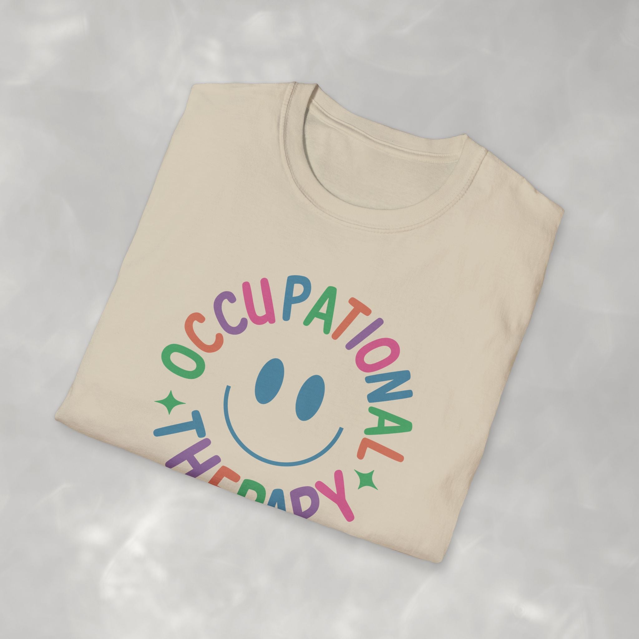 Occupational Therapy, Cute Playful Smile, OT, COTA Unisex Softstyle T-Shirt