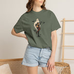 Spooky Retro Ghost Babe Unisex Comfort Colors Tee