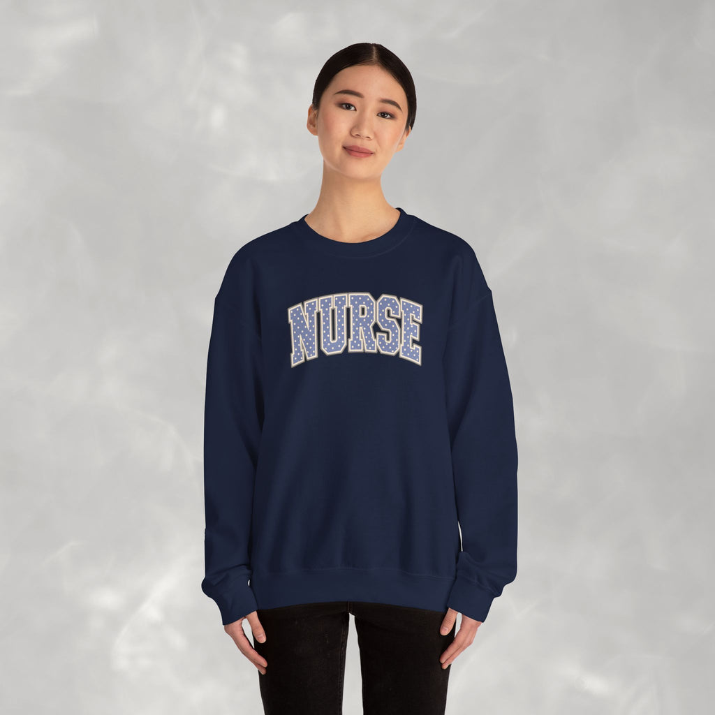 Nurse Vasity Polka Dot Gildan Unisex Heavy Blend™ Crewneck Sweatshirt