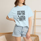 Just Here For The Beer, Funny Football Comfort Colors Tee