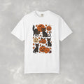 Spooky Black Cats and Jack-O-Lanterns, Unisex Comfort Colors Tee