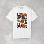 Spooky Black Cats and Jack-O-Lanterns, Unisex Comfort Colors Tee