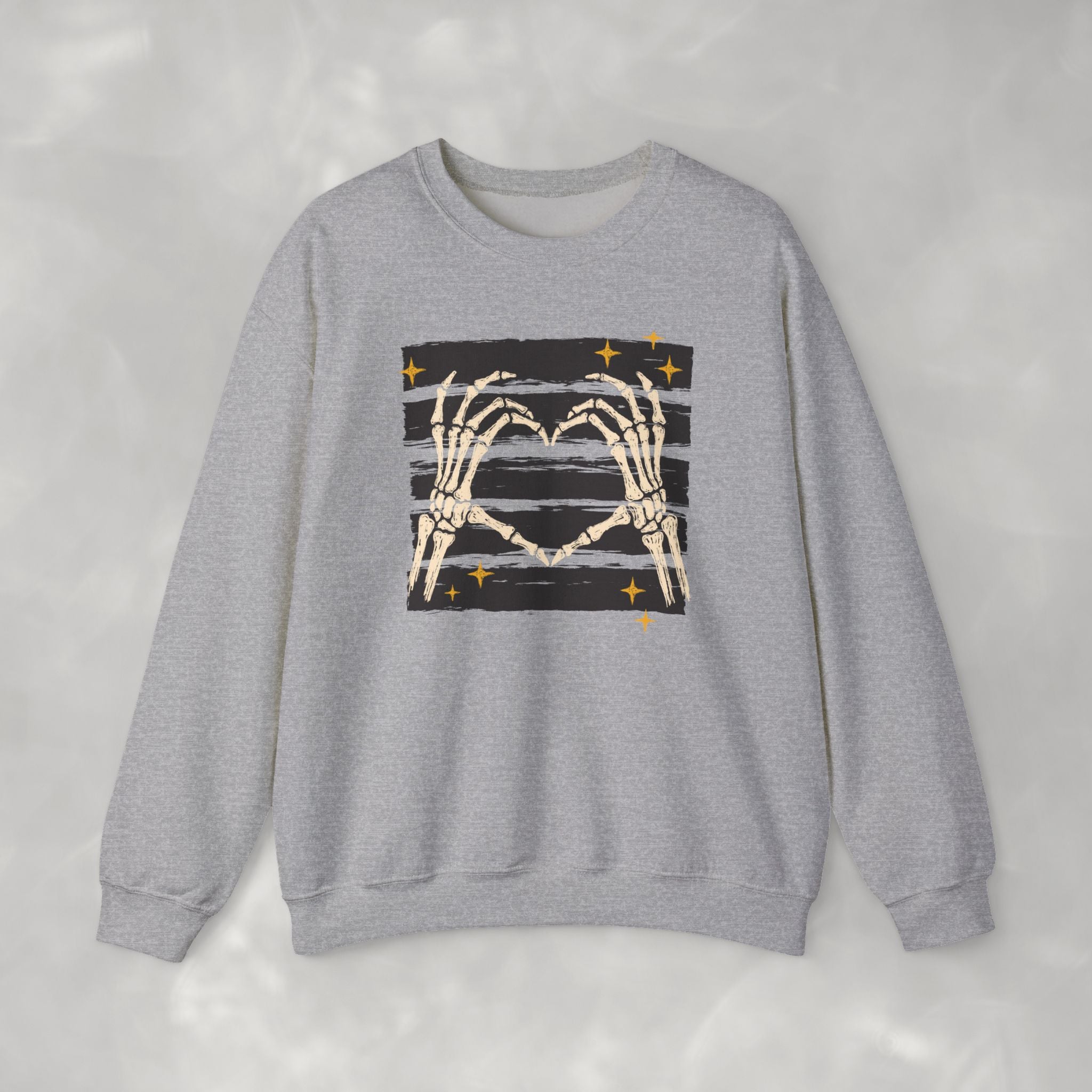 Spooky Skeleton Hands, Cute Halloween Unisex Heavy Blend™ Crewneck Sweatshirt