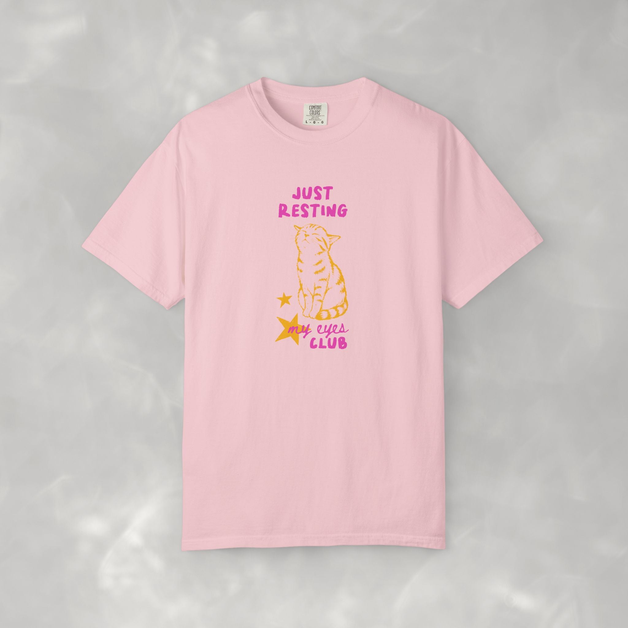 Just Resting My Eyes Club, Funny, Cat Lover Comfort Colors Tee