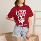All American Friday Nights, See You at Kickoff, Football School Spirit Unisex Comfort Colors Tee