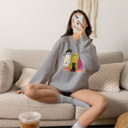 Preppy, Girly, Cute Halloween Ghosts with Cats, Gildan Unisex Heavy Blend™ Crewneck Sweatshirt