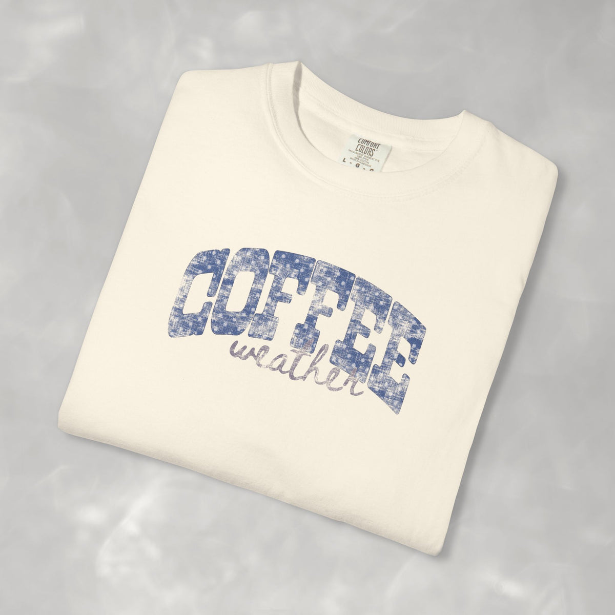 Coffee Weather Distressed Comfort Colors Unisex Garment-Dyed T-shirt