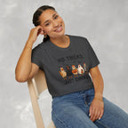 No Tricks Just Chicks, Funny Halloween Chickens in Costumes, Gildan Unisex Softstyle T-Shirt