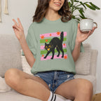 Spooky, Cute Black Cat, Halloween Comfort Colors Tee Unisex