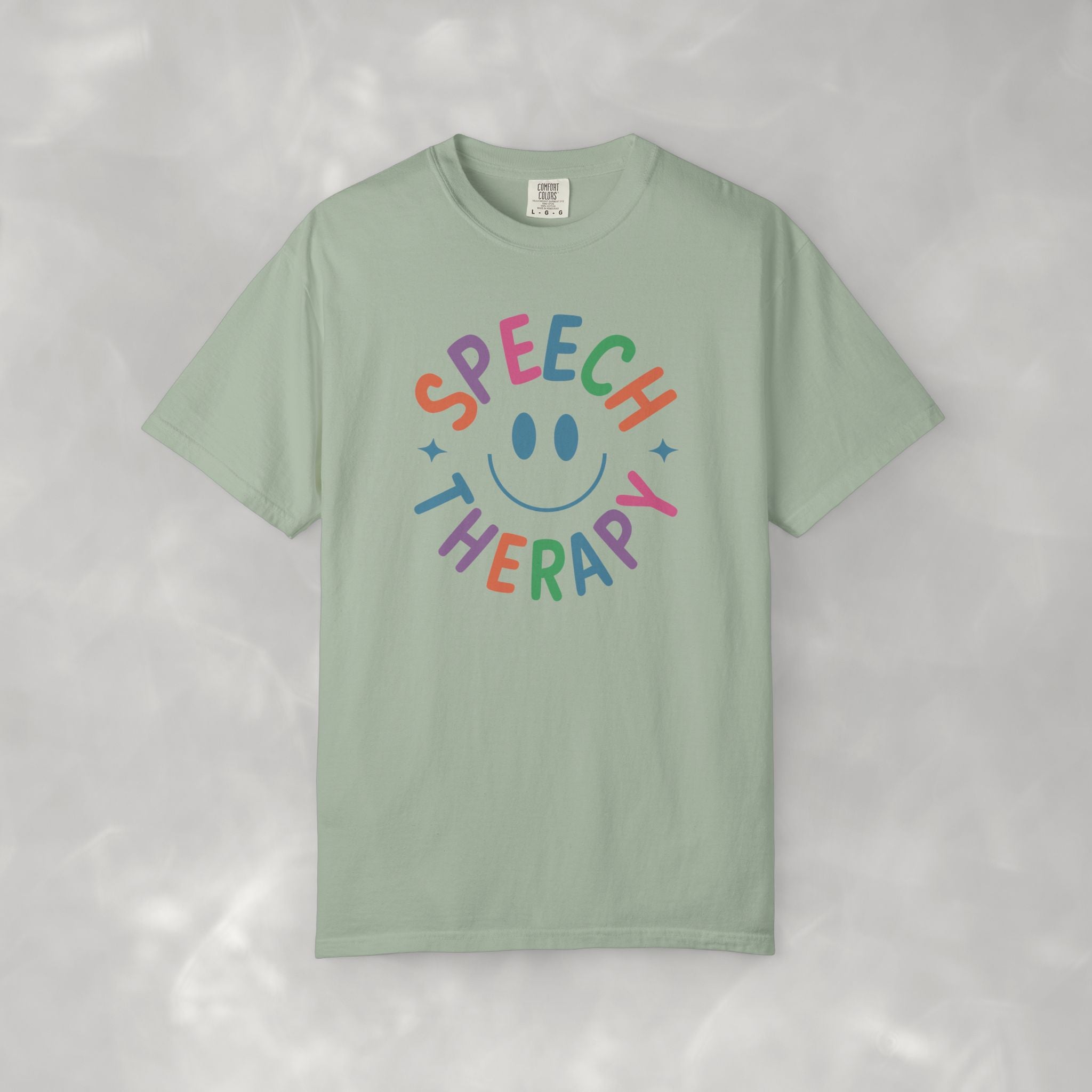 Speech Therapy, Cute Playful Smile, SLP, SLPA Comfort Colors Tee