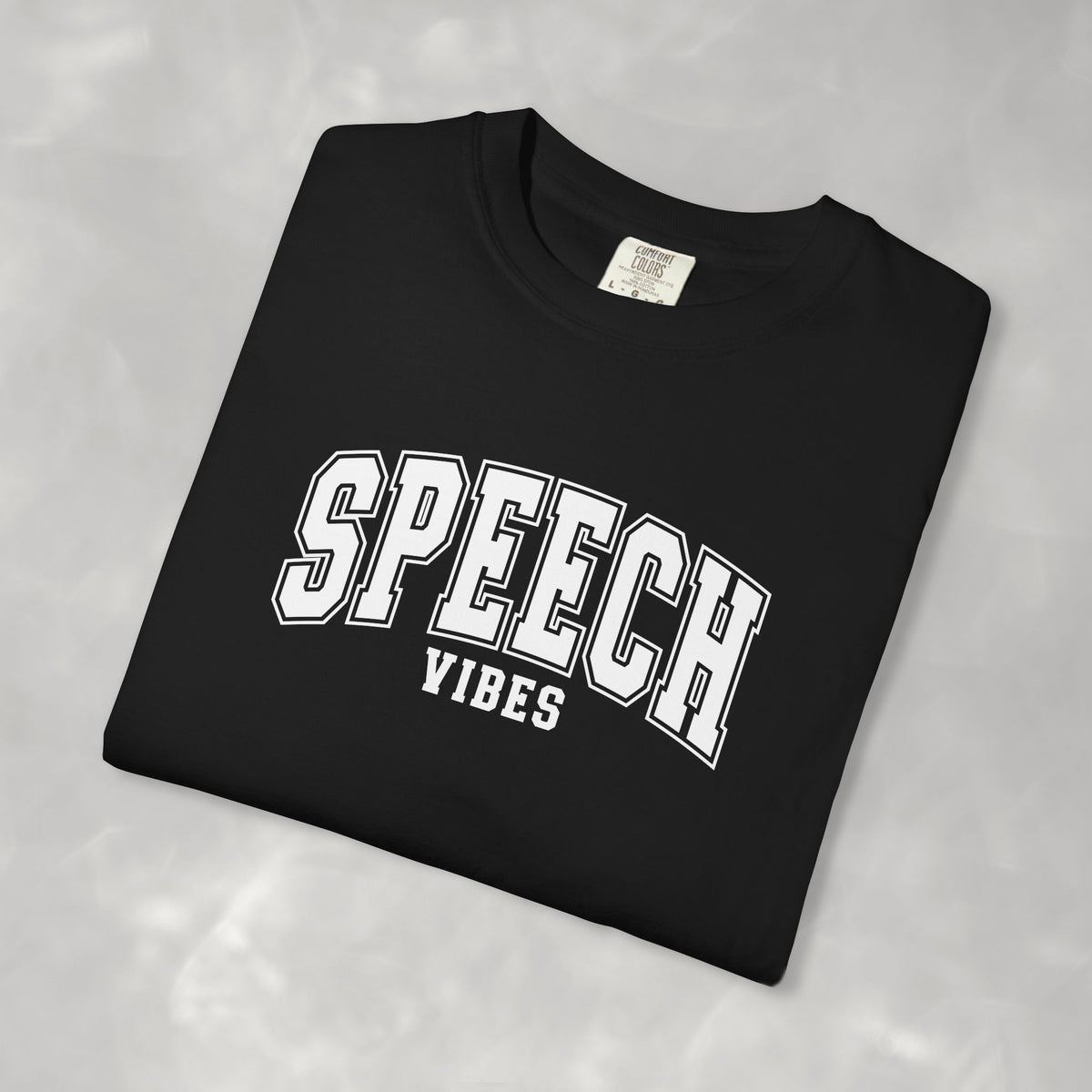 Speech Vibes, Unisex Comfort Colors Tee for SLP, SLPA, Speech Therapy
