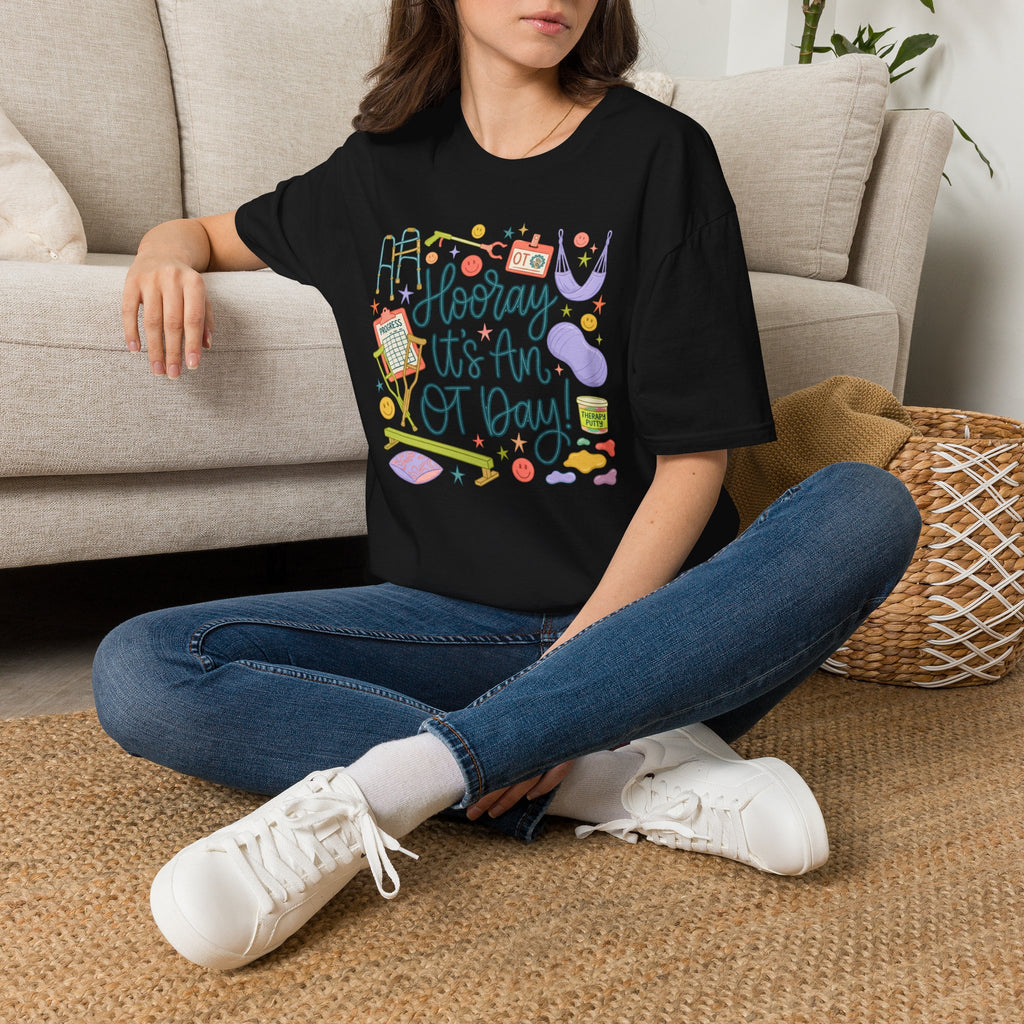 Hooray It's an OT Day, Cute, Playful, Pediatric Occupational Therapy, OTR, COTA Gildan Unisex Softstyle T-Shirt