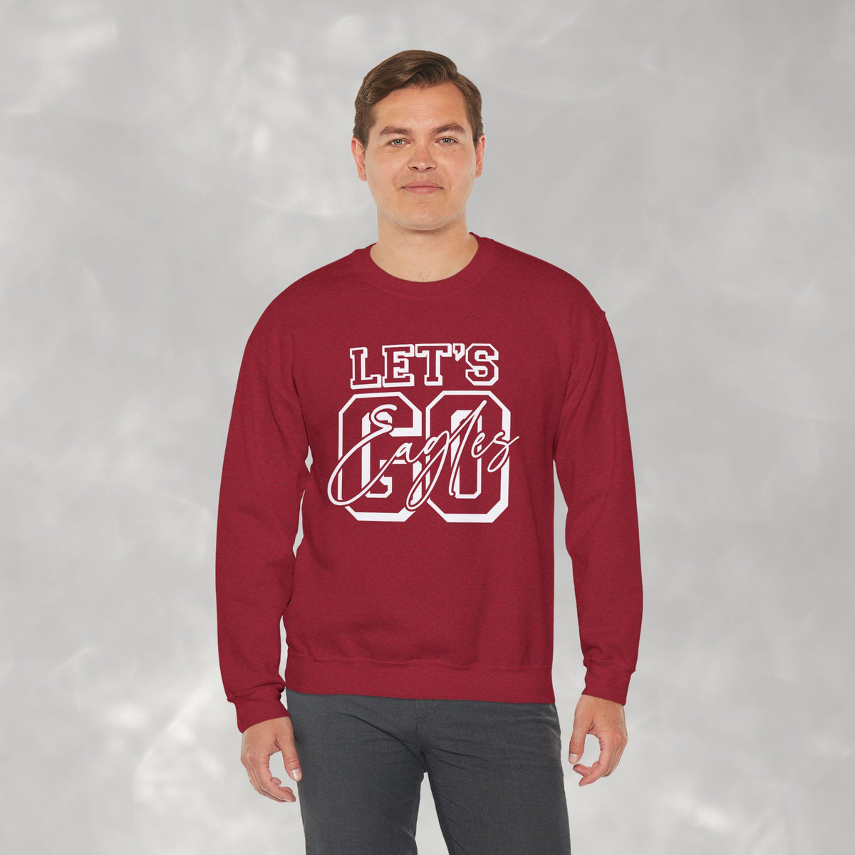 Let's Go Eagles, Eagles Sports, Team Spirit Gildan Unisex Heavy Blend™ Crewneck Sweatshirt