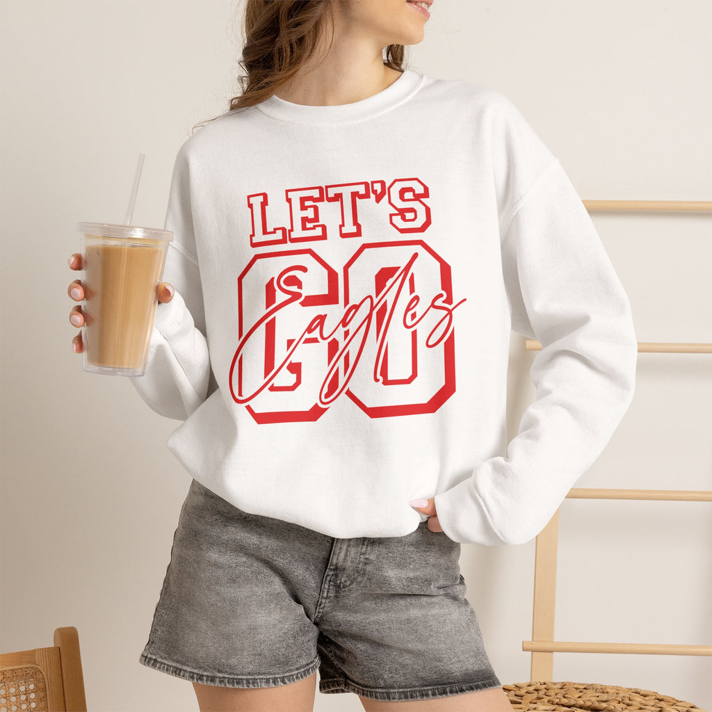 Let's Go Eagles, Eagles Sports, Team Spirit Gildan Unisex Heavy Blend™ Crewneck Sweatshirt