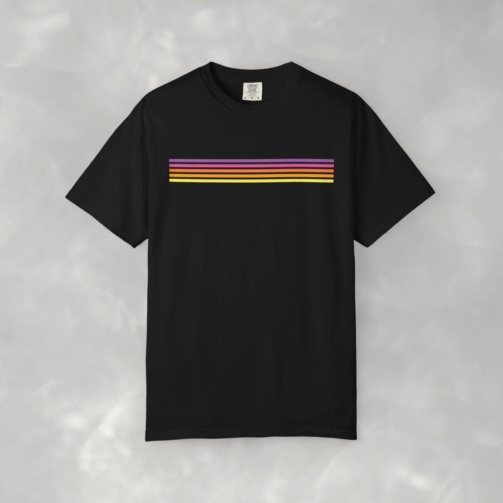 Retro Stripes Unisex CC Tee, Summer T-shirt for Men and Women