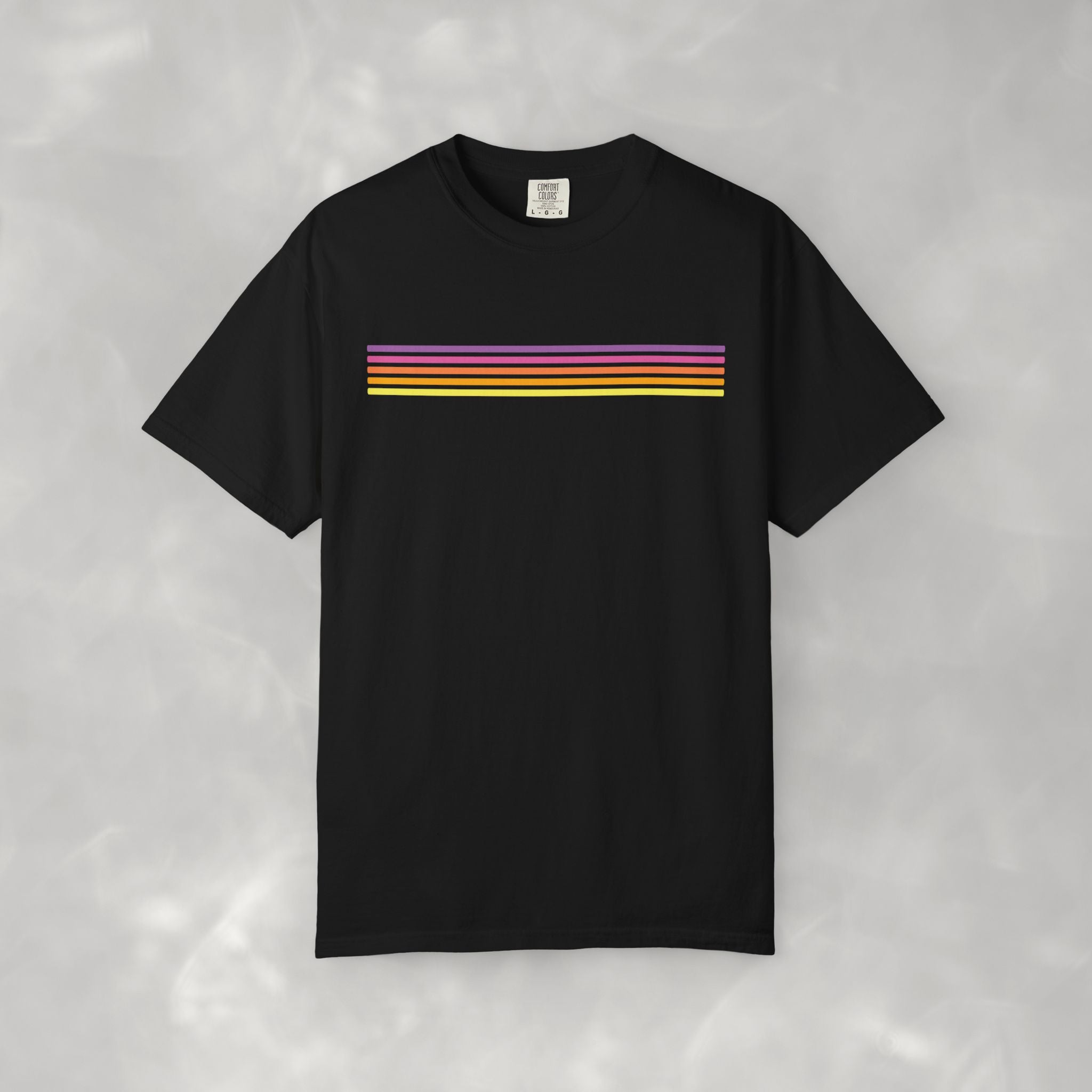 Retro Stripes Unisex CC Tee, Summer T-shirt for Men and Women