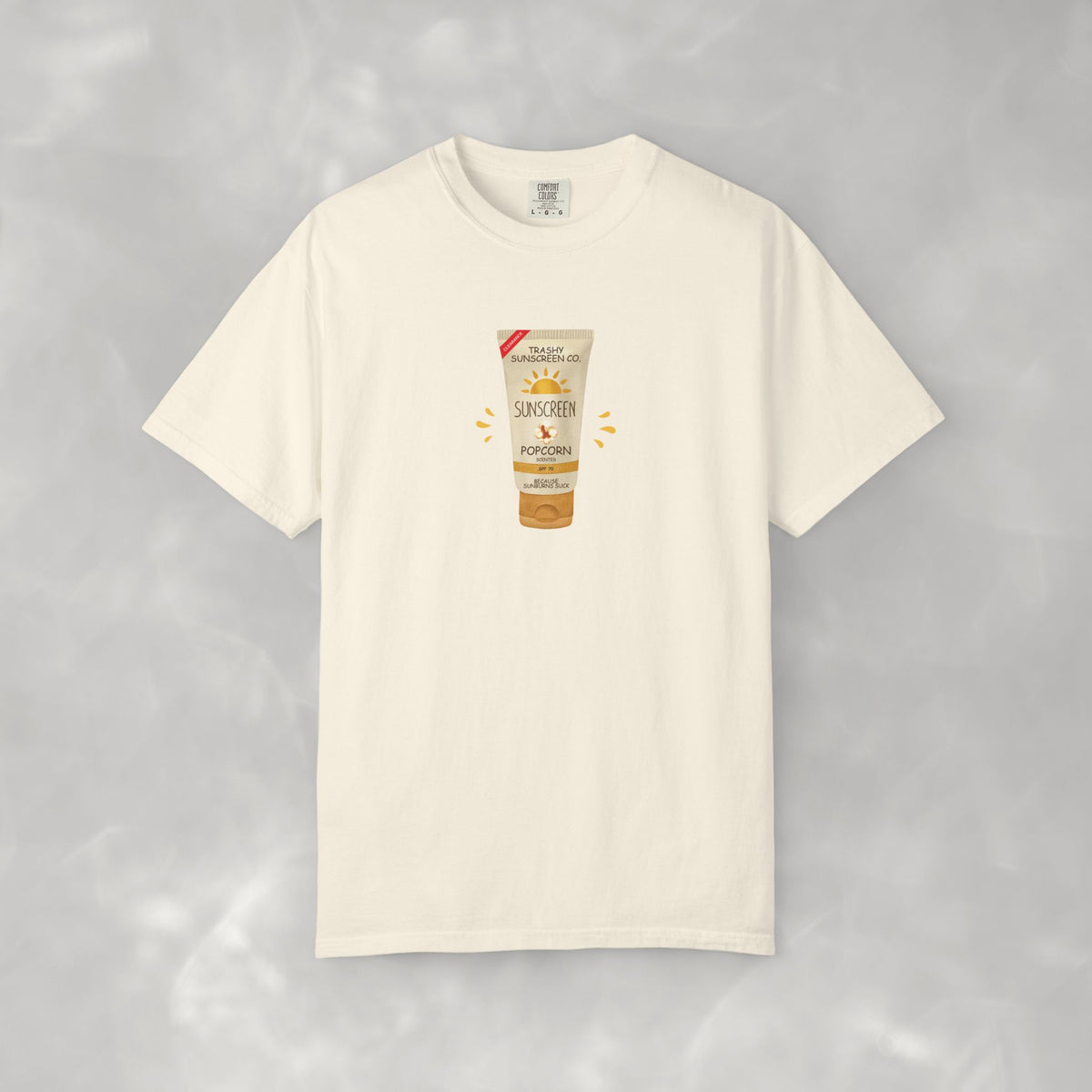 Popcorn Scented Sunscreen, Funny, Random Questionable Concepts Comfort Colors Tee