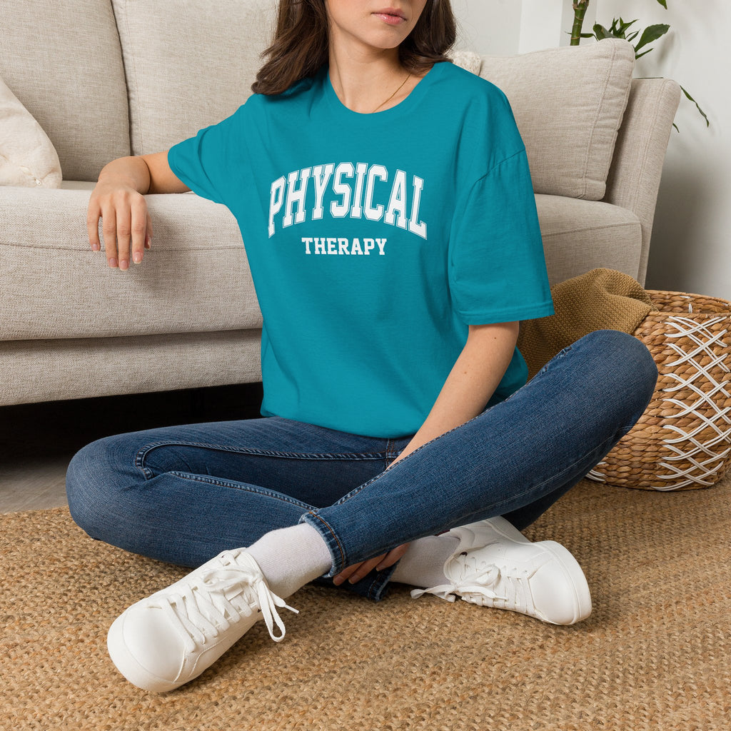 Physical Therapy, Therapist Varsity Style Gildan Unisex Softstyle T-Shirt