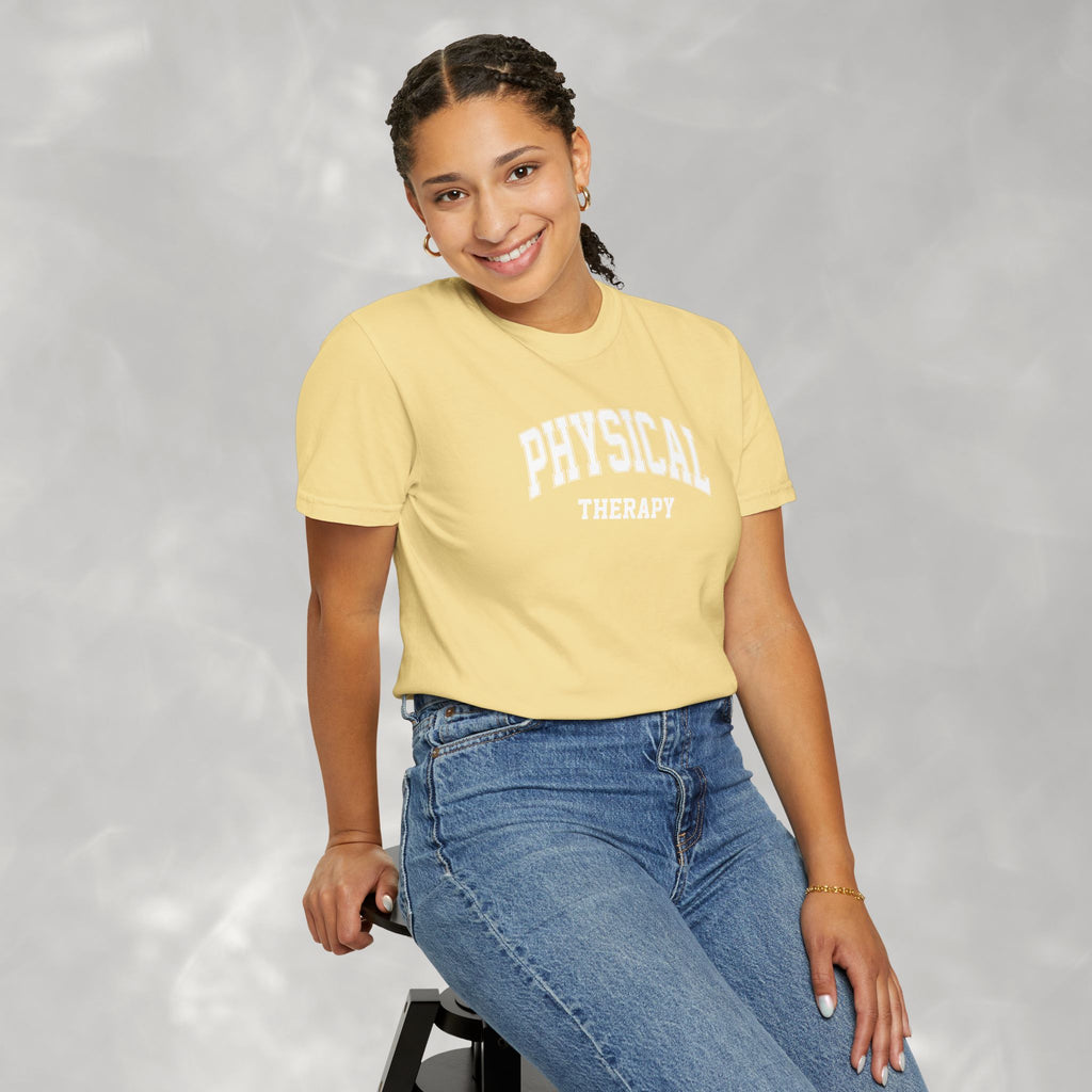 Physical Therapy, Therapist Classic Varsity Style Comfort Colors Tee