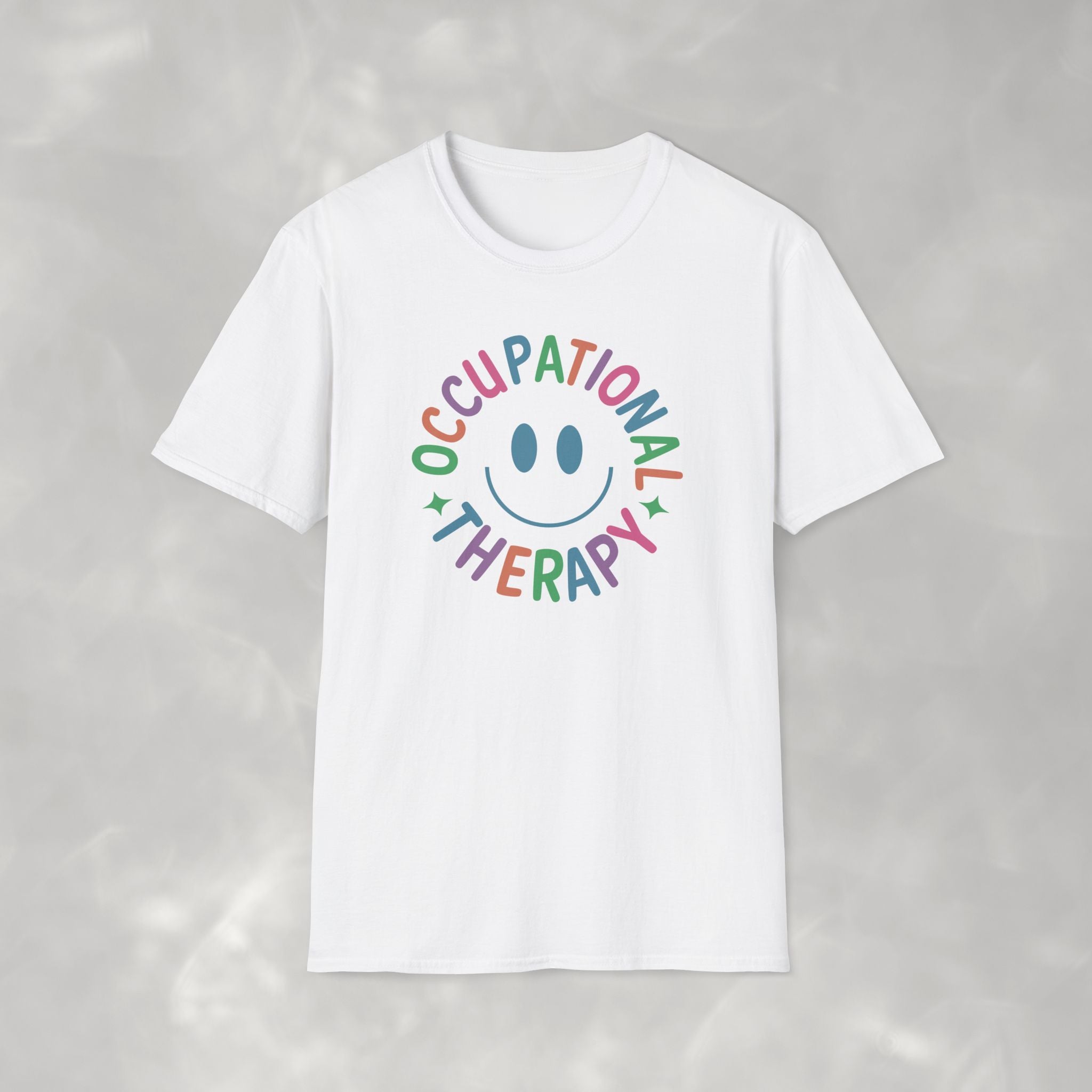 Occupational Therapy, Cute Playful Smile, OT, COTA Unisex Softstyle T-Shirt