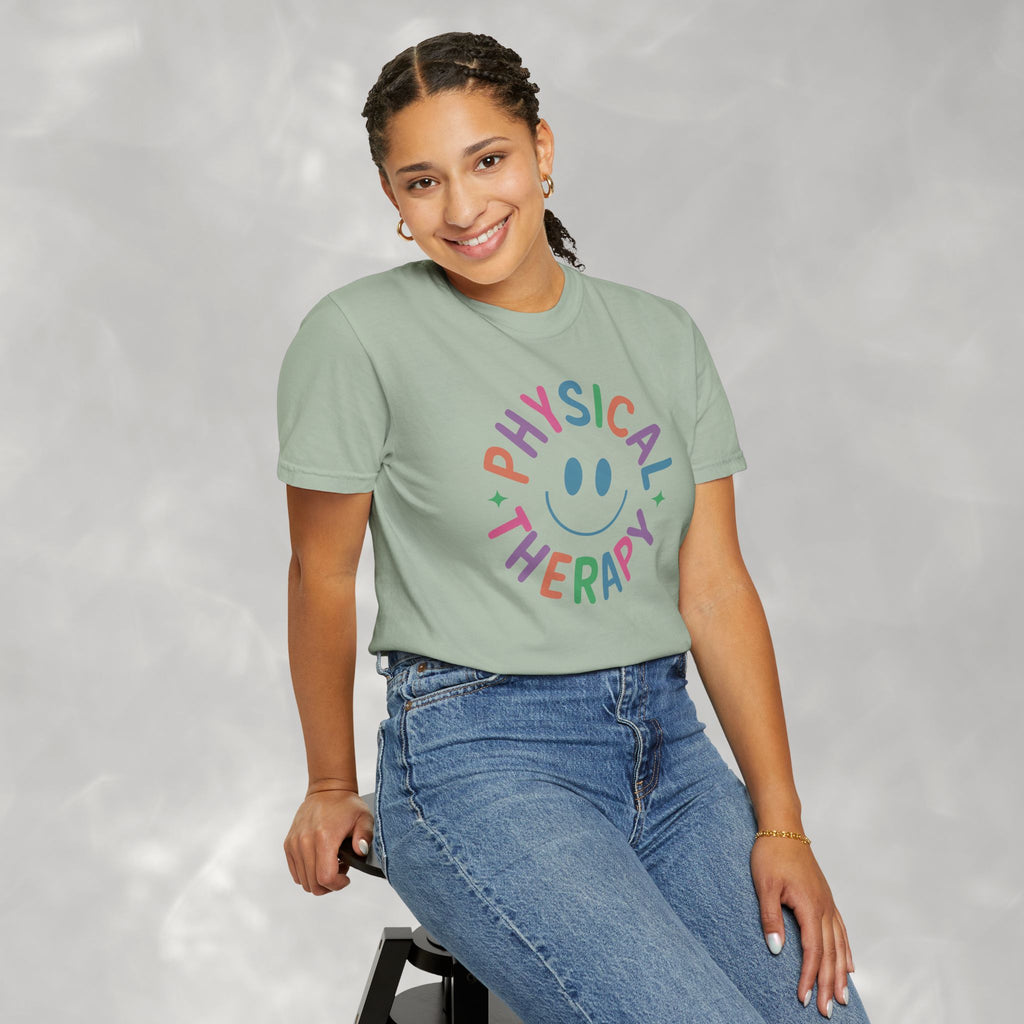 Physical Therapy, Cute Playful Smile, PT, PTA Unisex Comfort Colors Tee