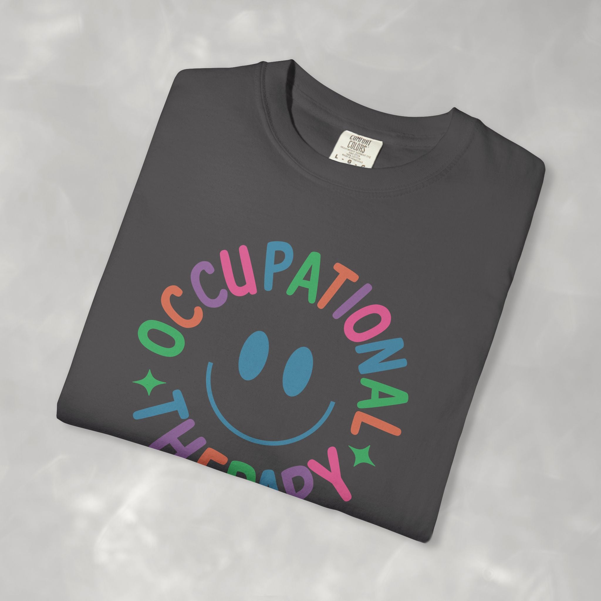 Occupational Therapy, Cute Playful Smile, OT, COTA Comfort Colors Tee