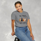 No Tricks Just Chicks, Funny Halloween Chickens in Costumes, Comfort Colors Tee