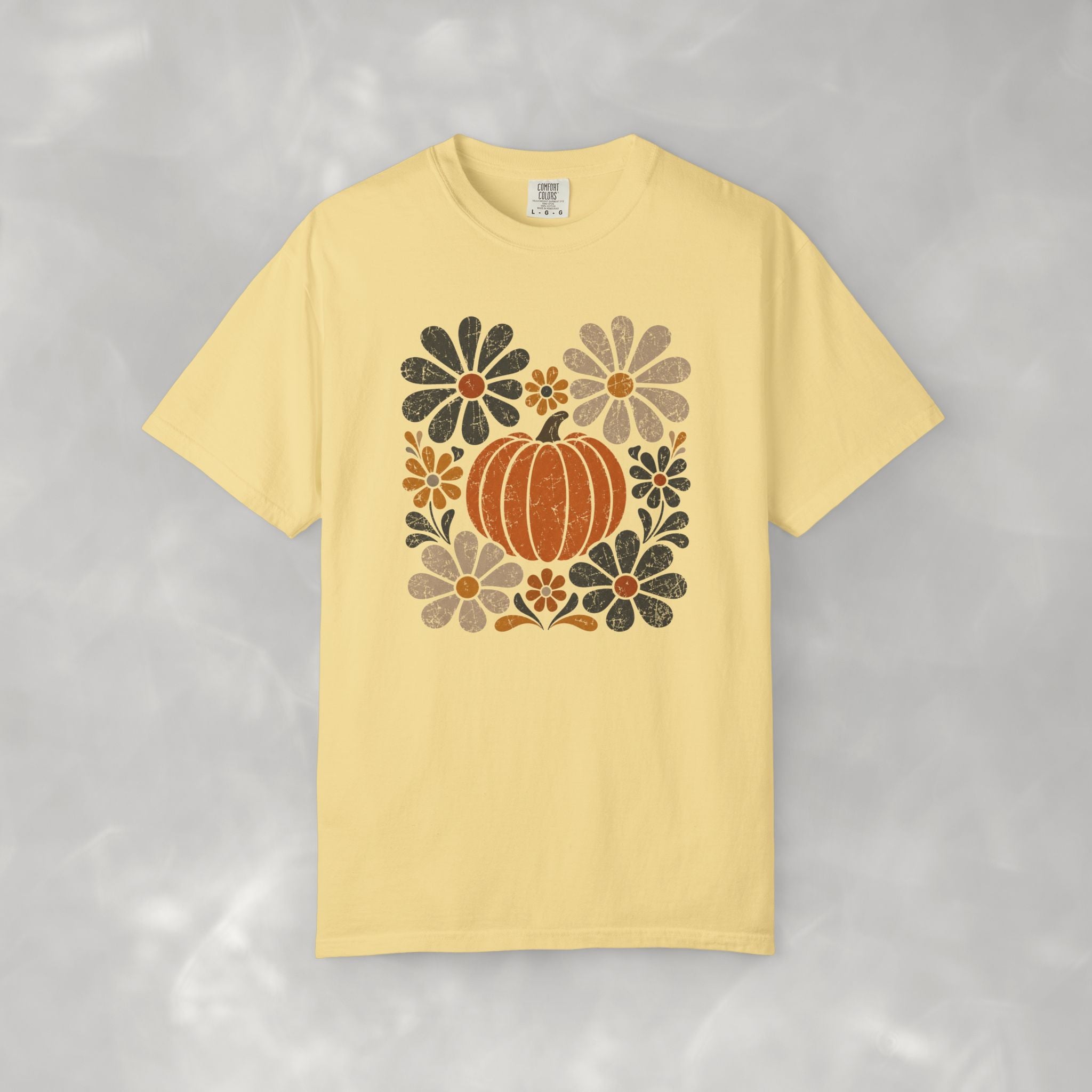 Retro Fall, Autumn Pumpkin Comfort Colors Tee
