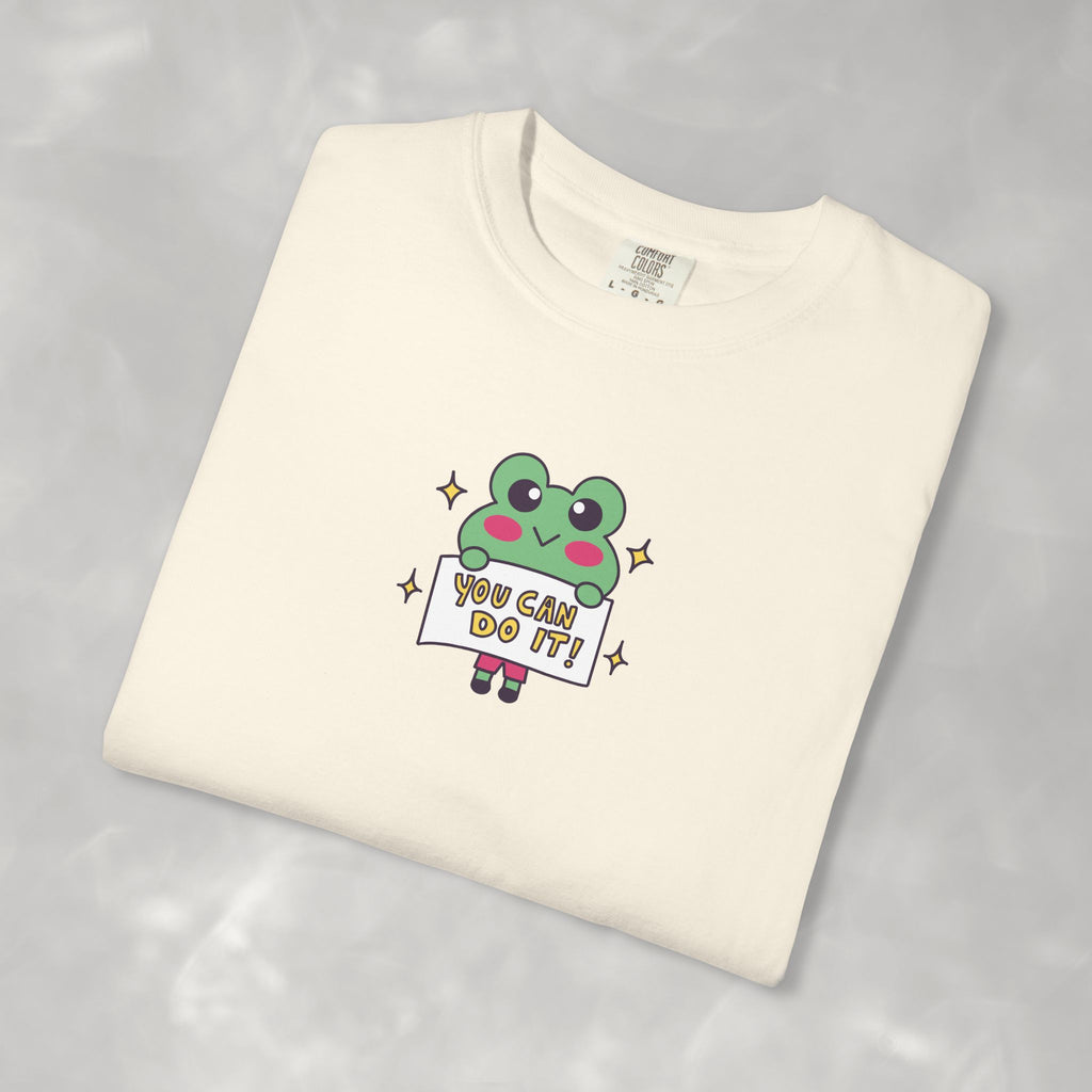 You Can Do It, Cute Motivational Frog Unisex Comfort Colors Tee for OT, PT, Speech Therapist