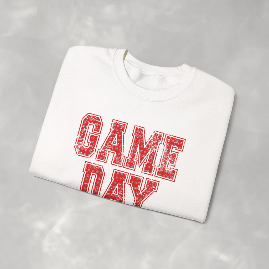 Cute Game Day, Preppy Polka Dot Gildan Unisex Heavy Blend™ Crewneck Sweatshirt
