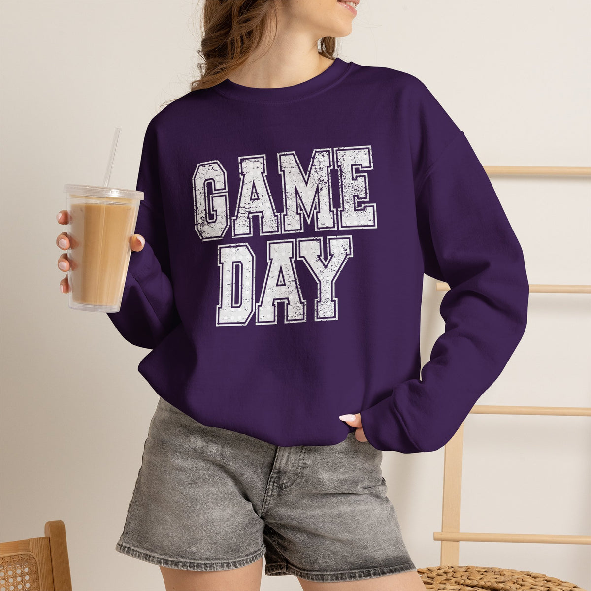 Cute Game Day, Preppy Polka Dot Gildan Unisex Heavy Blend™ Crewneck Sweatshirt