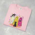 Preppy, Girly, Cute Halloween Ghosts with Cats, Comfort Colors Tee