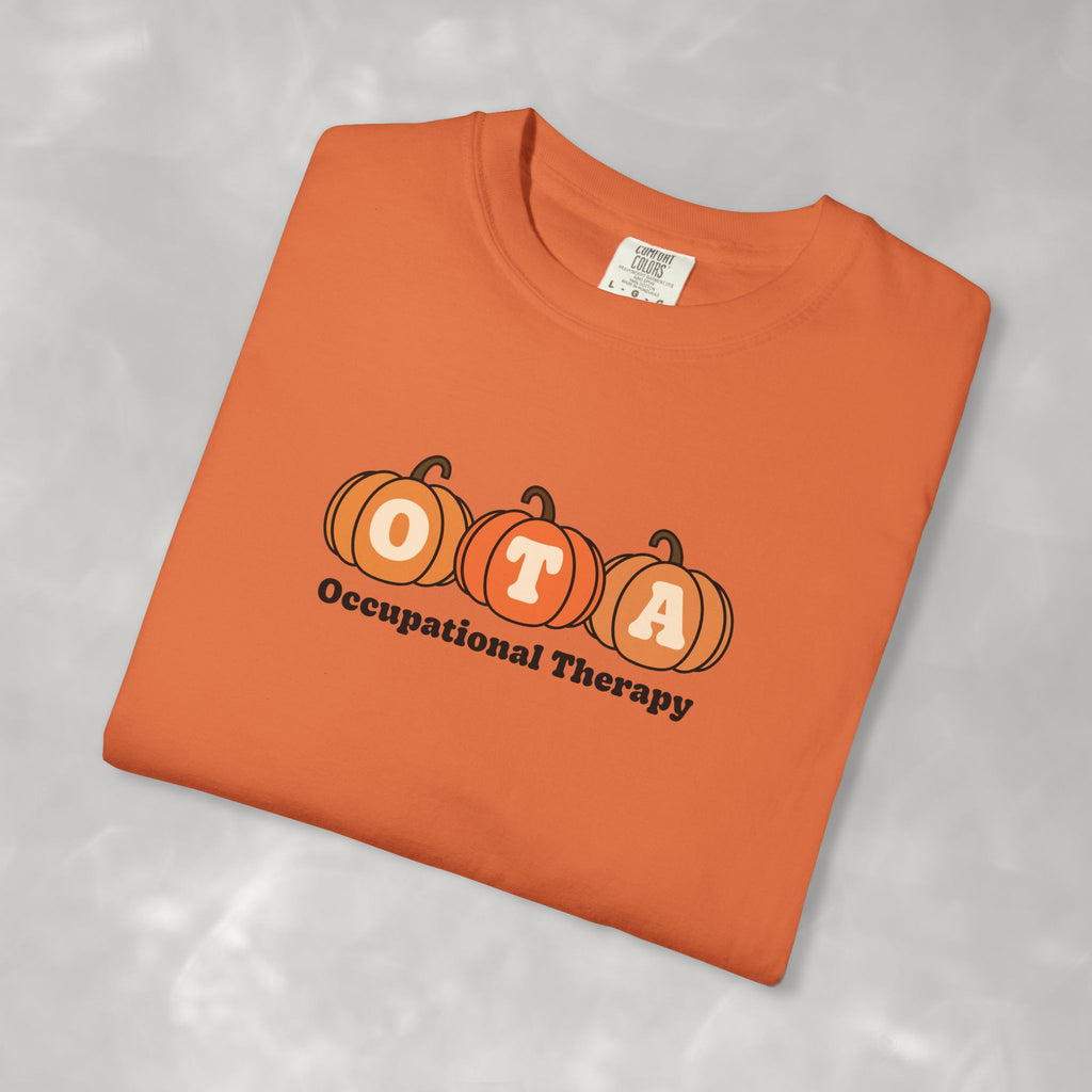 OTA Fall Pumpkins Comfort Colors Garment-Dyed T-shirt for Occupational Therapy Assistants
