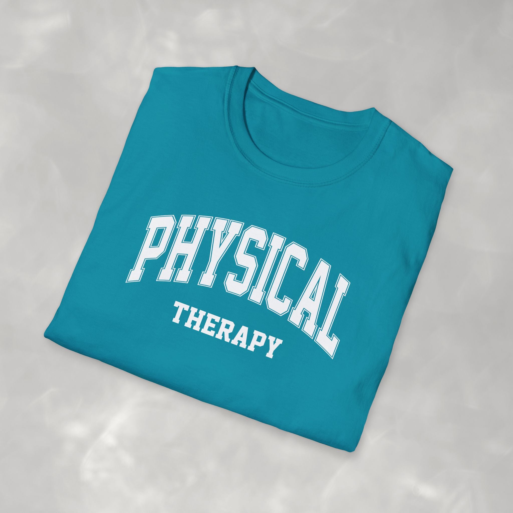 Physical Therapy, Therapist Varsity Style Gildan Unisex Softstyle T-Shirt