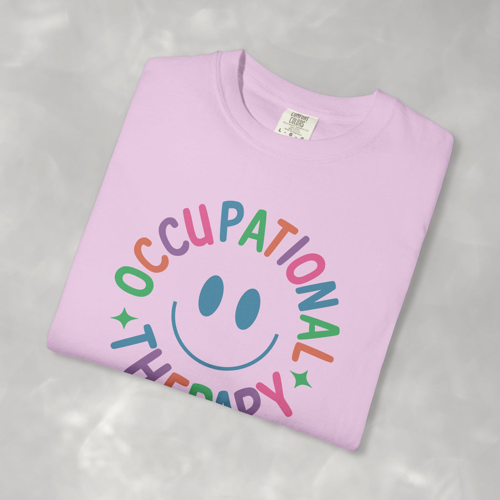 Occupational Therapy, Cute Playful Smile, OT, COTA Comfort Colors Tee