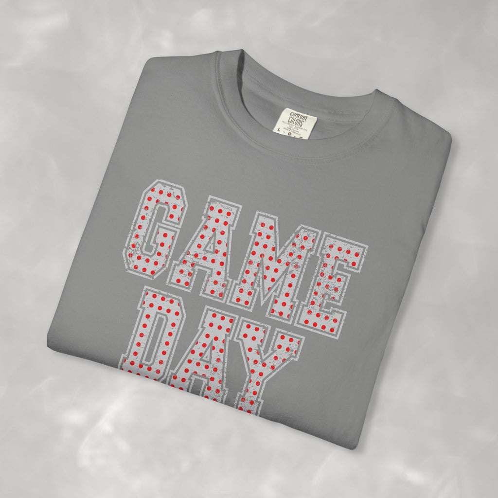 Cute Game Day, Preppy Polka Dot Comfort Colors Tee
