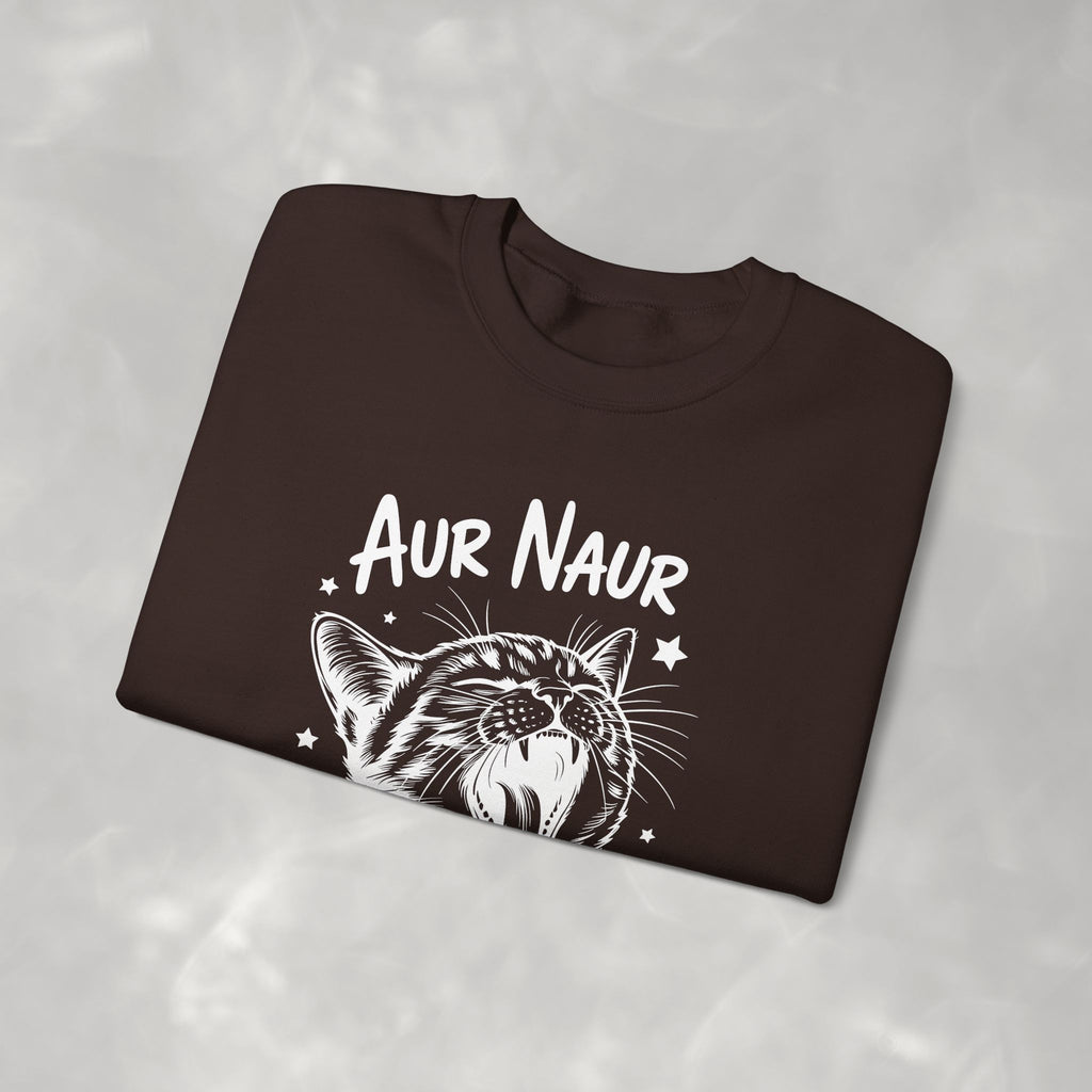 Aur Naur (Oh No) Funny Cat Lover Unisex Heavy Blend™ Crewneck Sweatshirt