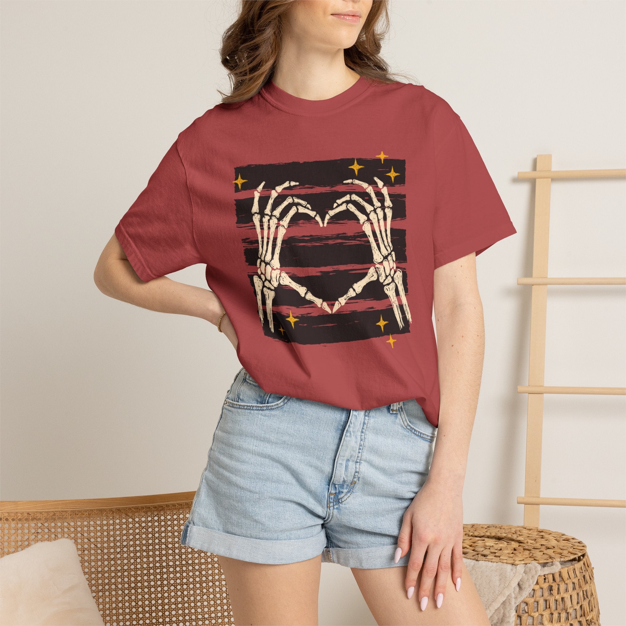Spooky Skeleton Hands, Cute Halloween Comfort Colors Tee