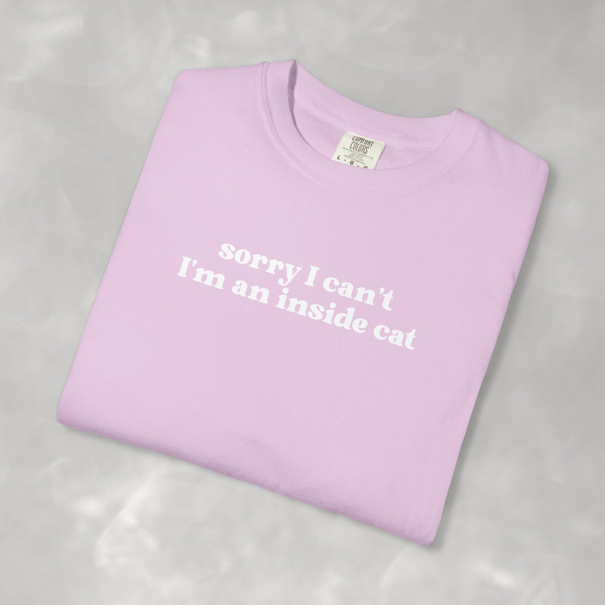 Sorry I Can't I'm an Inside Cat, Funny Cat Lover Comfort Colors Unisex Garment-Dyed T-shirt