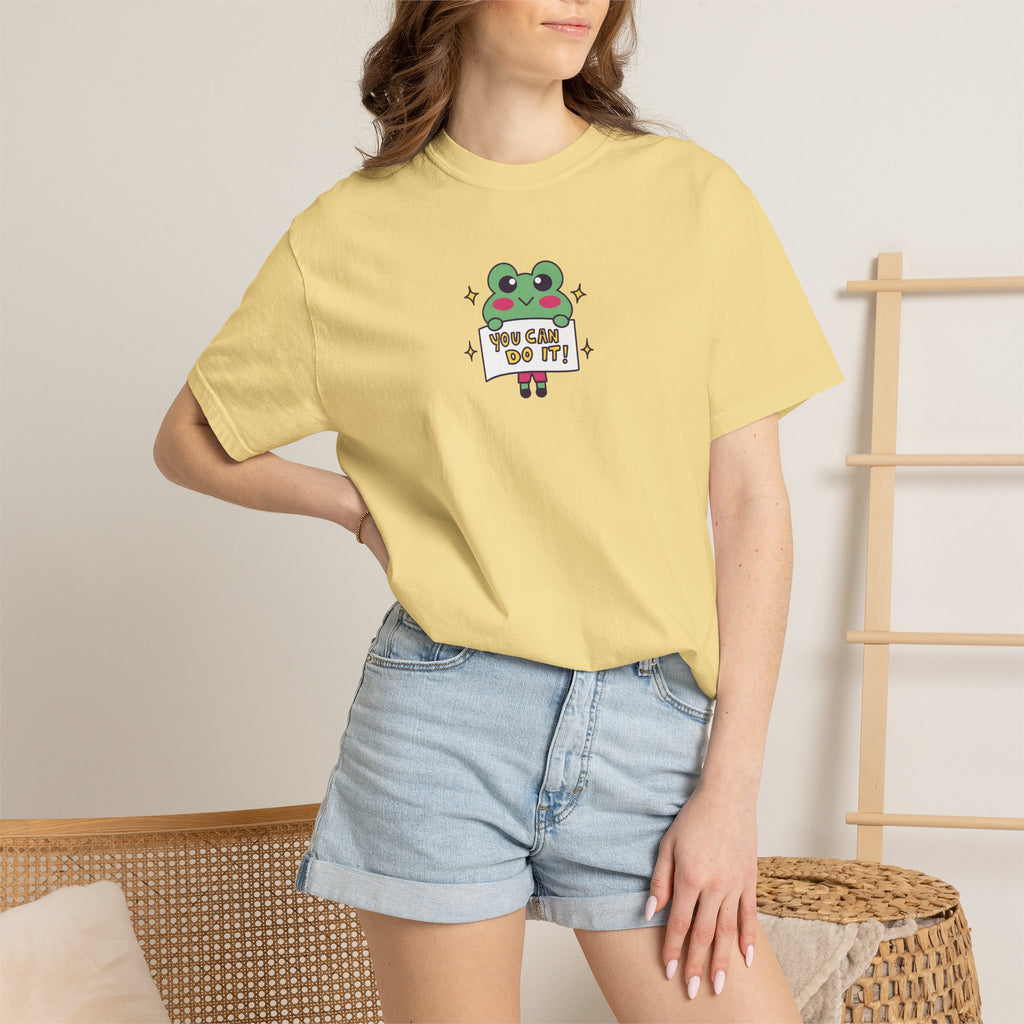 You Can Do It, Cute Motivational Frog Unisex Comfort Colors Tee for OT, PT, Speech Therapist